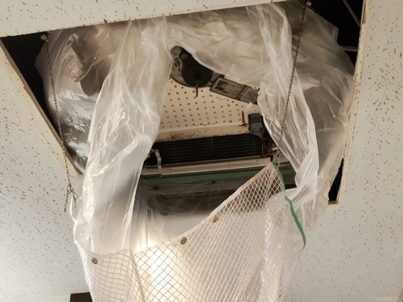 業務用エアコン養生
